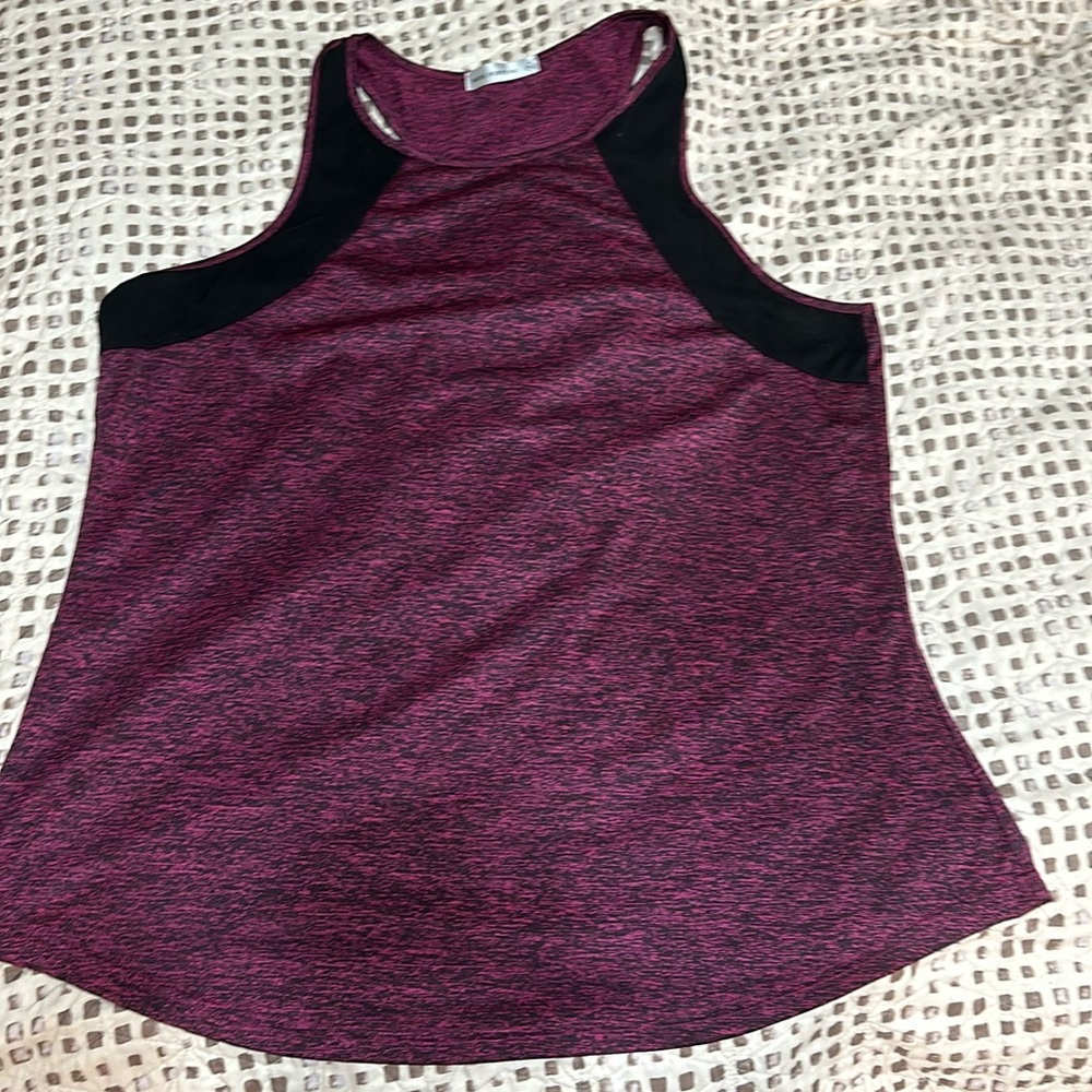 Maroon heathered athletic tank 2XL